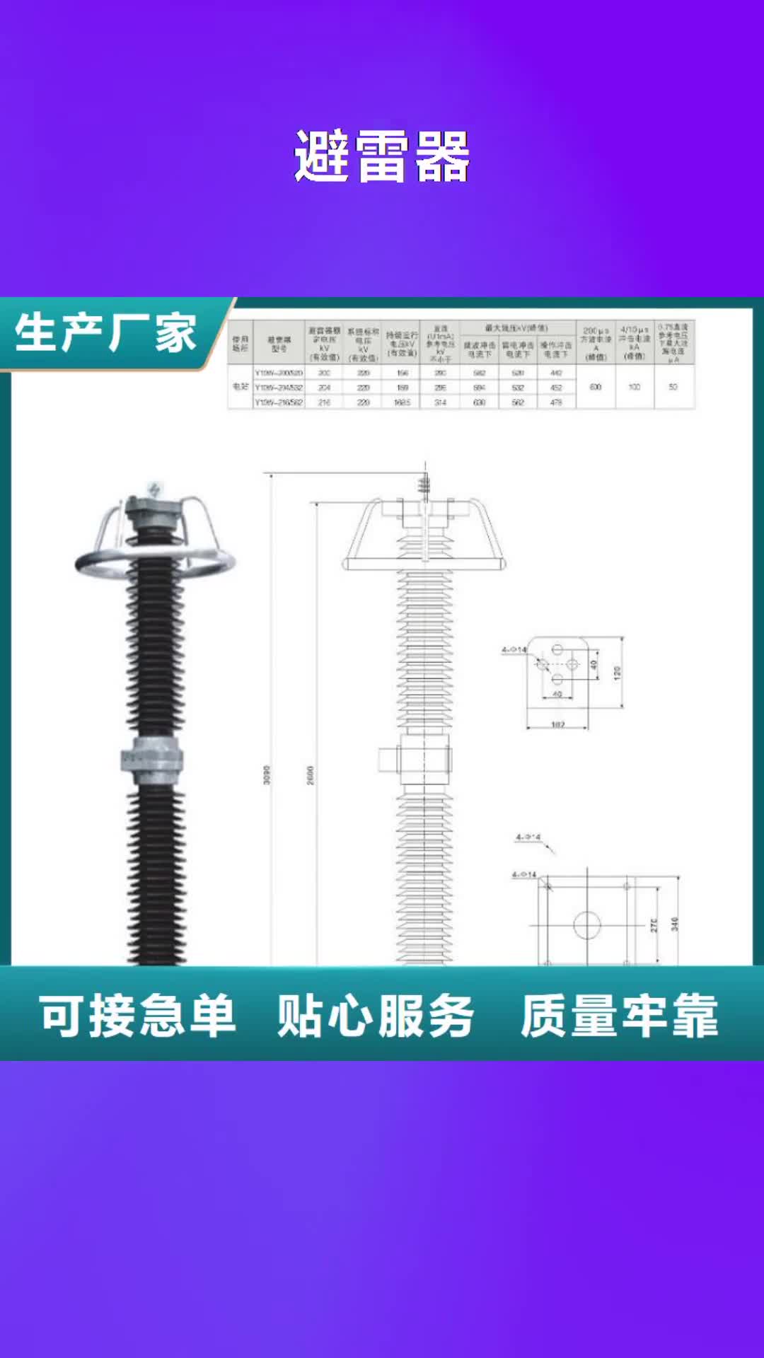 【衢州 避雷器 跌落式熔断器现货充裕】